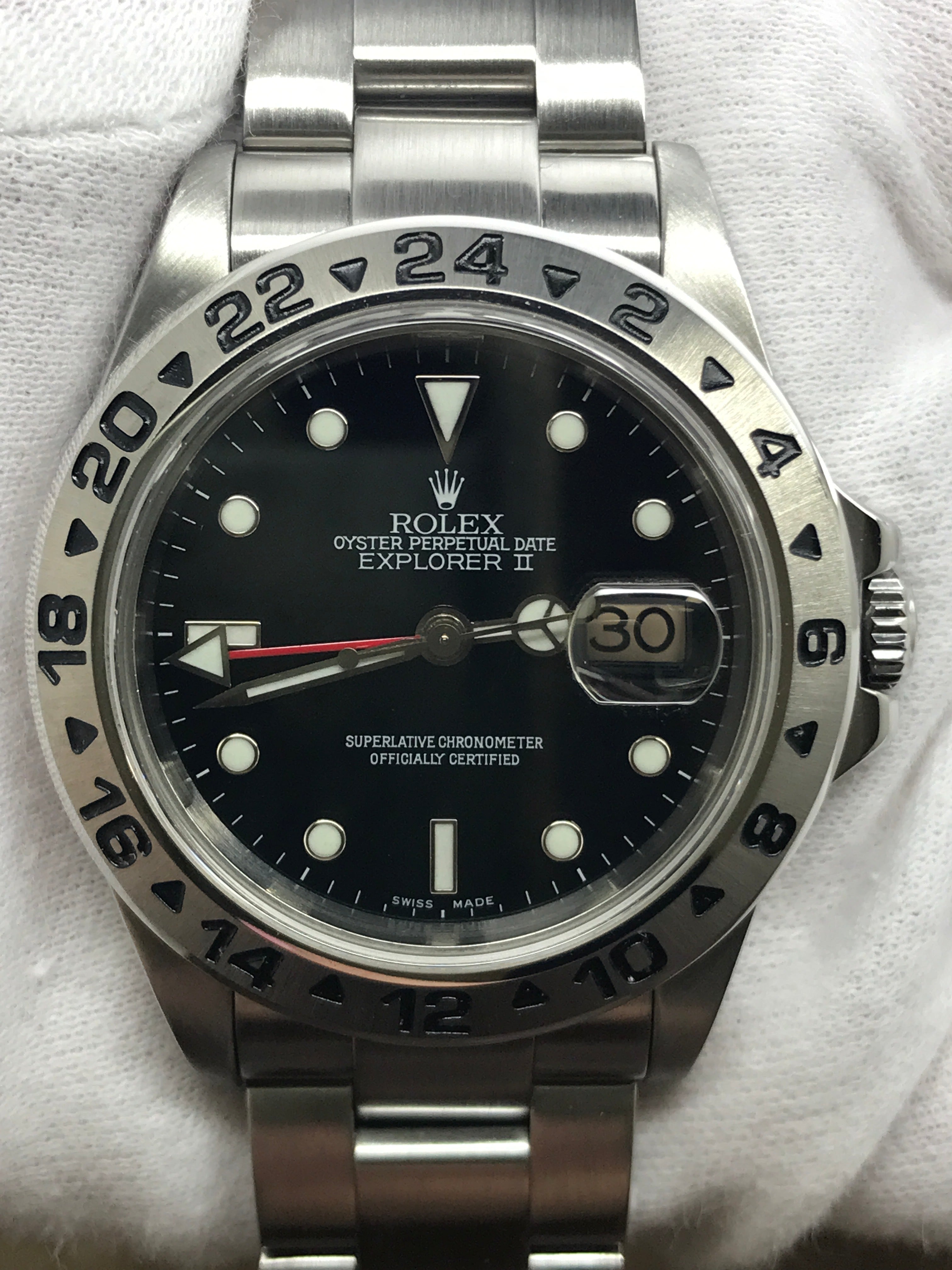 Rolex Explorer II Custom Bezel SEL 16570 Black Dial Automatic Men's Watch