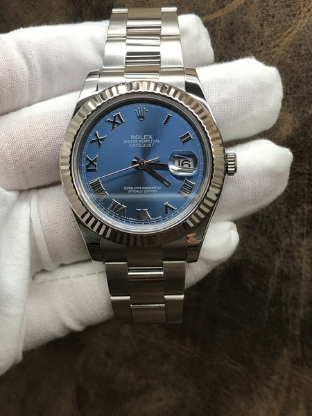 Rolex Datejust II 41mm 116334 Blue Dial Automatic Men's Watch