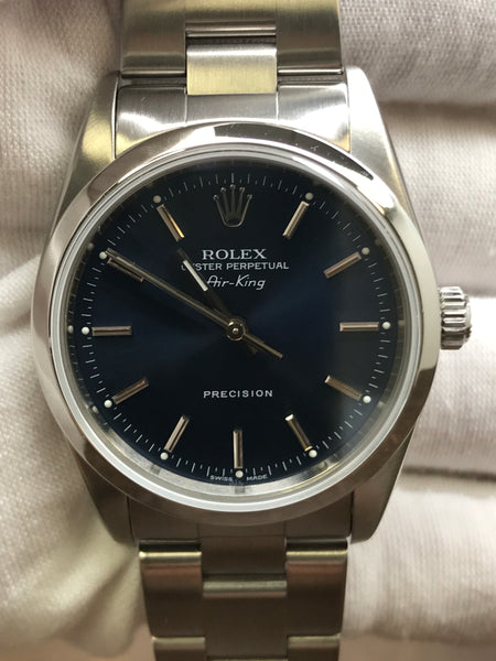 Rolex Air-King 14000 Blue Dial Automatic Watch