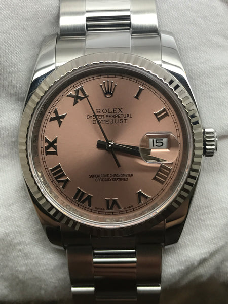 Rolex Datejust 36mm 116234 Pink Dial Automatic Watch