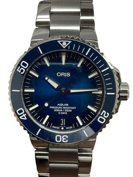 Oris Aquis Date 01 400 7763 4135 Blue Dial Automatic Men's Watch