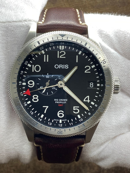 Oris Big Crown ProPilot GMT 01 748 7756 4064-07 Black Dial Automatic Men's Watch