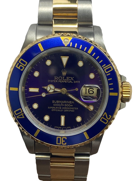 Rolex Submariner Date 16613 Blue Dial Automatic Men's Watch