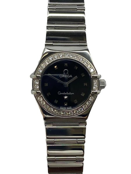 Omega Constellation My Choice Diamond Bezel 1465.51.00 Black Dial Quartz Women's Watch