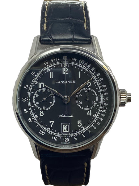 Longines Heritage Chronograph L2.800.4 Black Dial Automatic Men's Watch