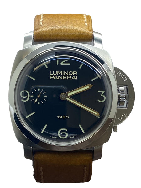 Panerai Luminor Special Edition 1950 Fiddy Factory Serviced PAM00127 Black Dial Hand-wound Men's Watch