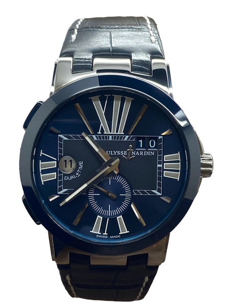 Ulysse Nardin Executive Dual Time 243-00 Blue Dial Automatic Men's Watch