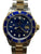 Rolex Submariner Date 40mm Custom Links 16613 Blue Dial Automatic Men's Watch