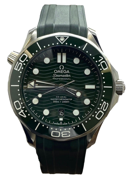 Omega Seamaster Diver 300M 210.32.42.20.10.001 Green Dial Automatic Men's Watch