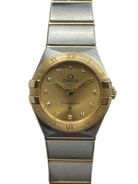 Omega Constellation Manhattan 25mm 131.20.25.60.58.001 Champ Diamond Dial Quartz Women's Watch