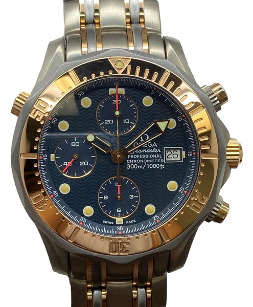 Omega Seamaster Titanium & Gold 2297.80.00 Blue Dial Automatic Men's Watch