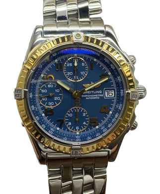 Breitling Chronomat Factory Warranty 39mm D13352 Blue Dial Automatic Men's Watch