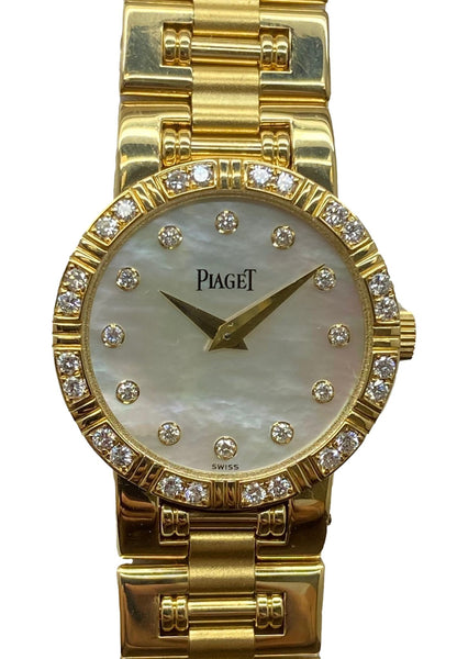 Piaget Dancer 18K Yellow Gold 80564 K81 MOP Diamond Dial Quartz Women's Watch