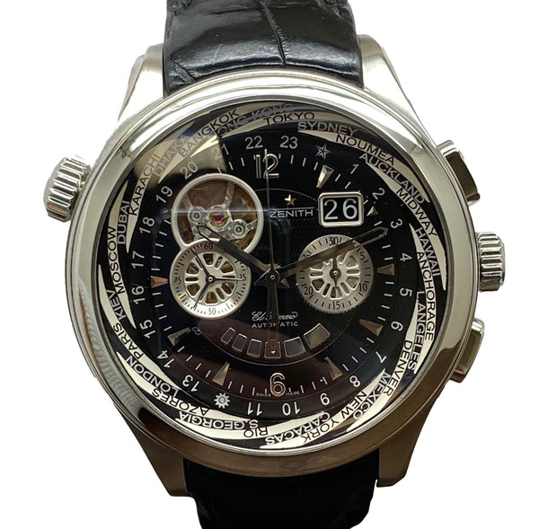 Zenith El Primero Grande Class Multicity Open Traveller 03.0520.4037 Black Dial Automatic Men's Watch