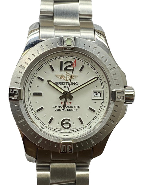 Breitling Colt 33mm A77388 White Dial Quartz Women's Watch