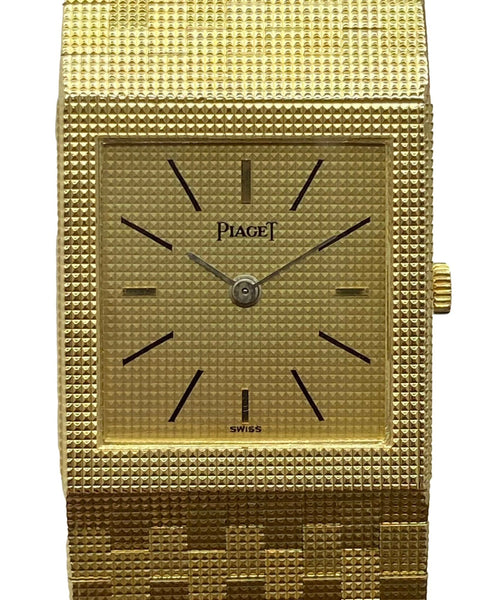 Piaget Polo 18K Yellow Gold 9131 C4 Champagne Dial Manual Wind Watch