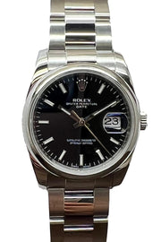 Rolex Date 34mm 115200 Black Dial Automatic Watch