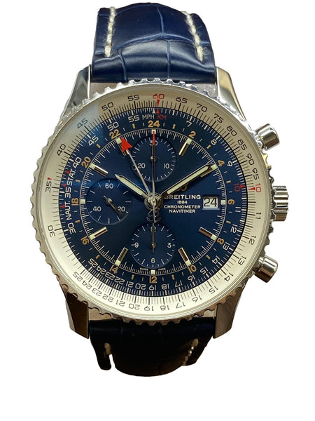 Breitling Navitimer Chronograph 46 GMT A24322121C2P2 Blue Dial Automatic Men's Watch