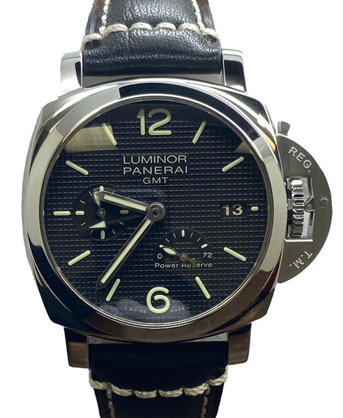 Panerai Luminor 1950 GMT 3 Days Power Reserve PAM00537 Black Waffle Dial Automatic Men's Watch