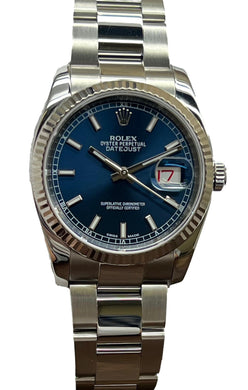 Rolex Datejust 36mm 116234 Blue Dial Automatic Watch