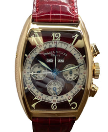 Franck Muller Master Calendar Chronograph Magnum Rare 18K Rose Gold 6850 CC MC Red Dial Manual Wind Men's Watch