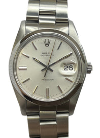 Rolex Oysterdate Precision 34mm 6694 Silver Dial Manual Wind Watch