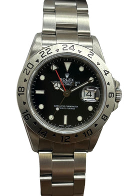 Rolex Explorer II SEL NO Holes 16570 Black Dial Automatic Men's Watch