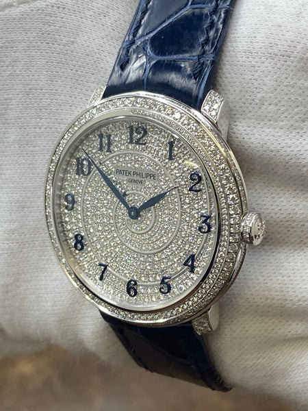 Patek Philippe  Ribbon Joaillerie 36,5mm 4978/400G Silver Pave Diamond Dial Automatic Women's Watch