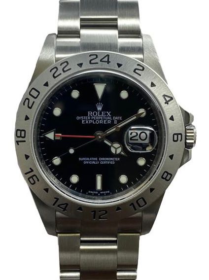 Rolex Explorer II Caliber 3186 16570 Black Dial Automatic Men's Watch