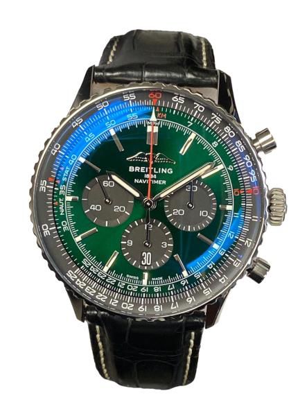 Breitling NAVITIMER B01 CHRONOGRAPH 46 AB0137241L1P1 Green Dial Automatic Men's Watch