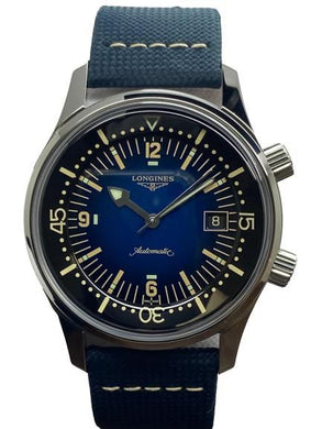 Longines Legend Diver 42mm L3.774.4.90.2 Blue Dial Automatic Men's Watch