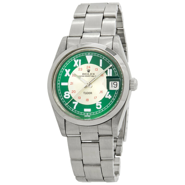 Tudor Prince Date 74000N Custom added green dial Dial Automatic Watch