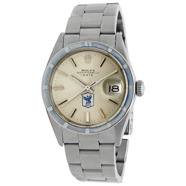 Rolex Oyster Perpetual Date 34mm Date 15210 Silver Dial Automatic Watch