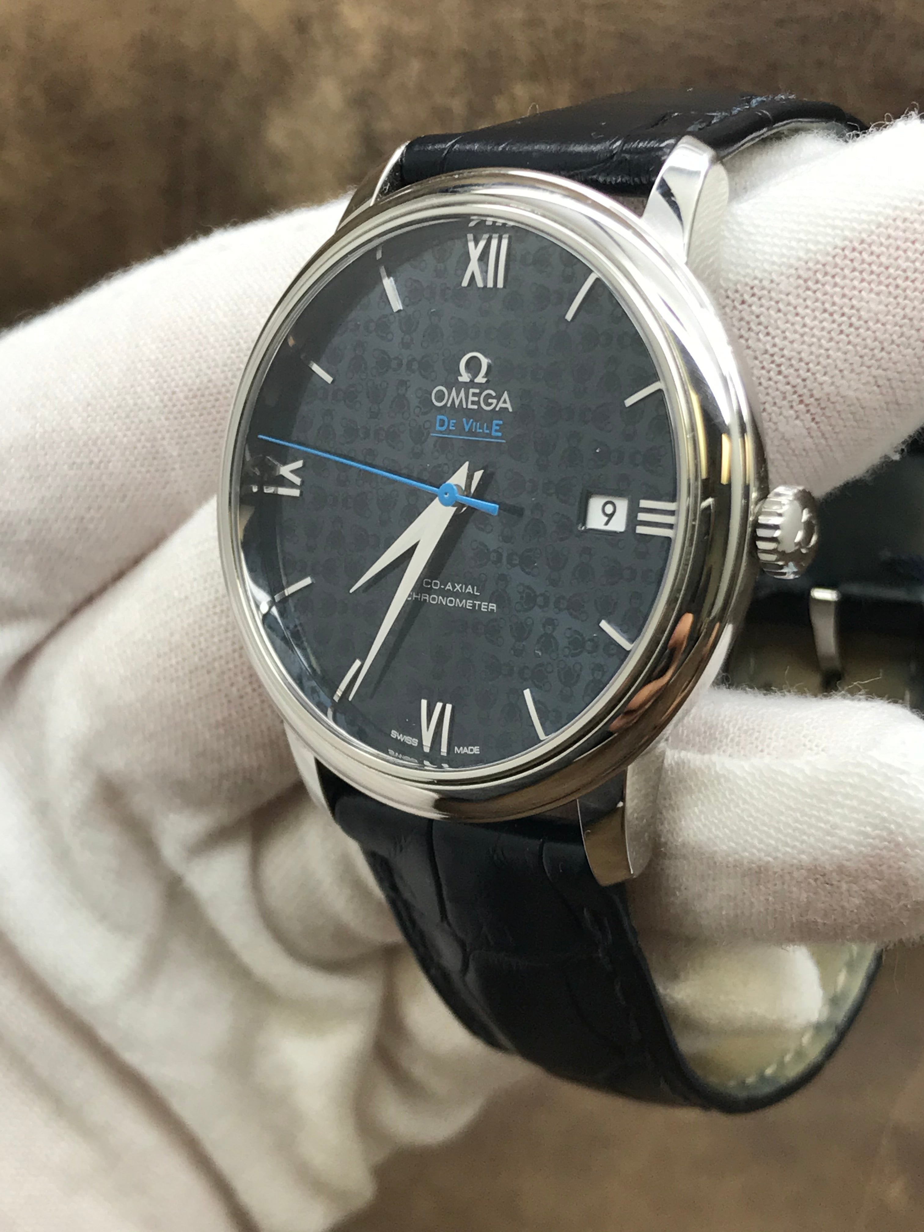 Omega De Ville Prestige Prestige Orbis 424.13.40.20.03.003 Blue Dial A ...