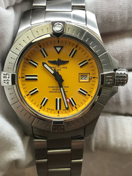 Breitling Avenger Seawolf A17319101 Yellow Dial Automatic Men's Watch