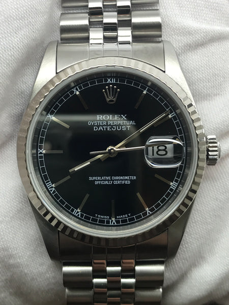 Rolex Datejust 36 16234 Black Dial Automatic Watch