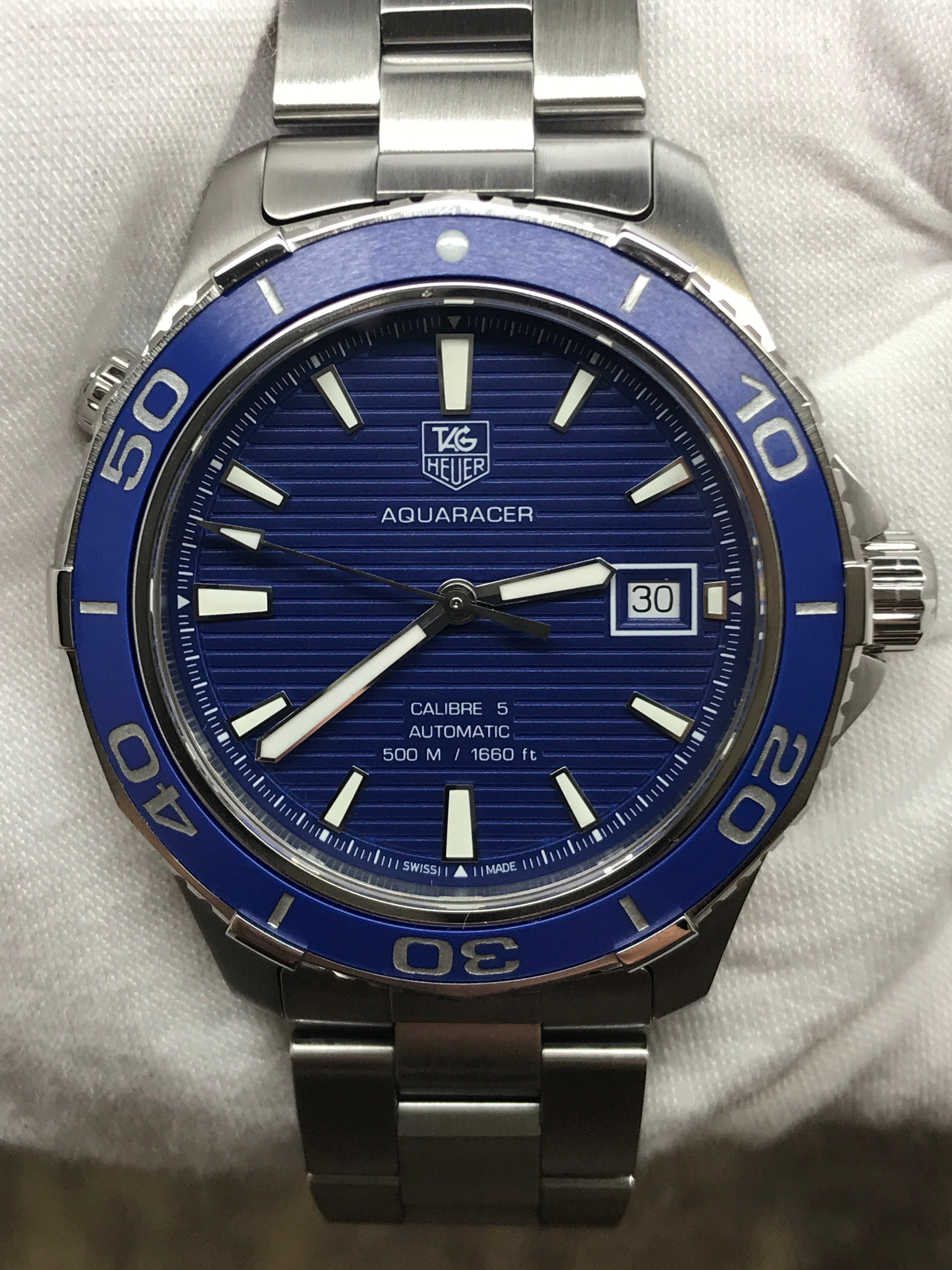 TAG Heuer Aquaracer 500m WAK2111 Blue Dial Automatic Men s Watch