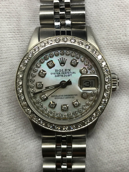 Rolex Datejust 26mm 6917 Custom MOP Diamond Dial Automatic Women's Watch