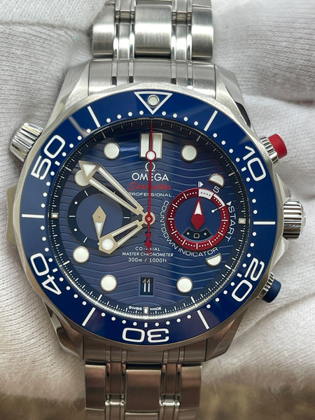 Omega Seamaster Diver 300M America’s Cup 210.30.44.51.03.002 Blue Dial Automatic Men's Watch